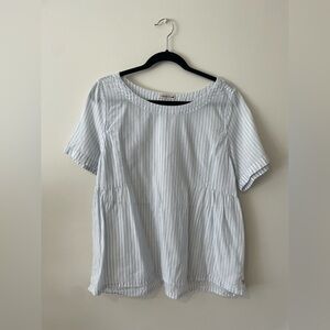 Toad & Co 100% Organic Cotton Flowy Boho Coastal Granda Cottage Peasant Top XL